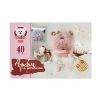 Альбом для рисования А4, 40 листов, на скобе, Hatber &laquo;Уютные котики&raquo; МИКС