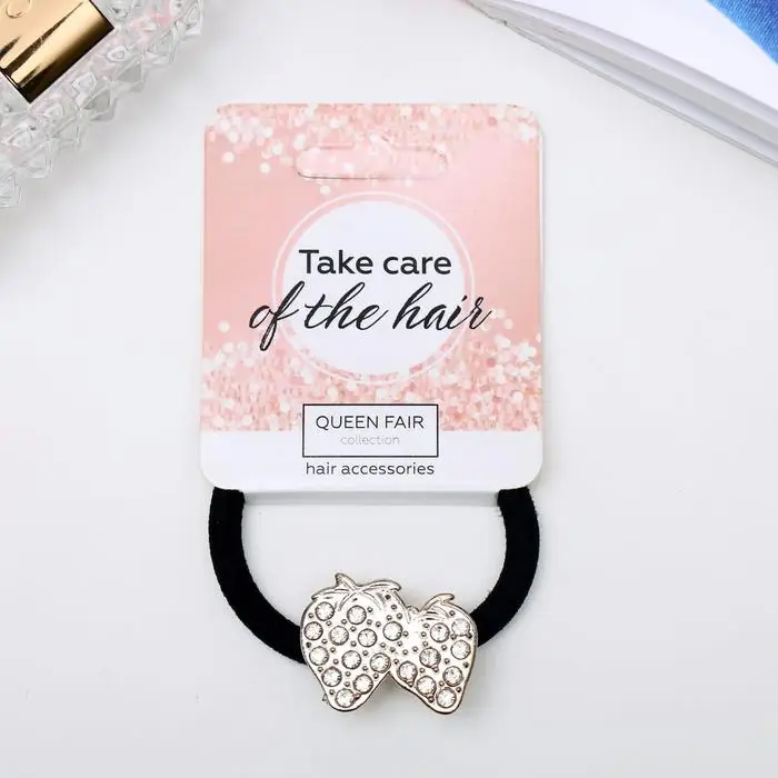 Резинка для волос "Отражение" клубника, 4,5х2,2 см