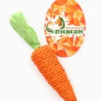 Игрушка-когтеточка для кошек "Морковка", 13 см, оранжевая