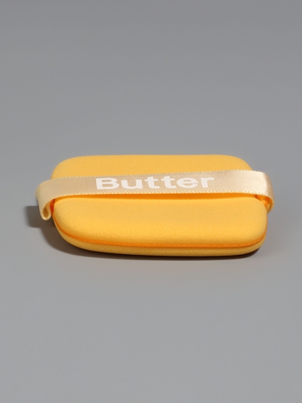 Набор спонжей д/макияжа 2 шт: капля, пуховка в пласт футляр латекс желтый пакет QF