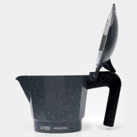 Кофеварка гейзерная "Мрамор" на 6 чашек, цвет черный