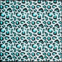 Пленка матовая, двусторонняя, &laquo;Леопард&raquo;, голубая, 0.57&times;0.57 м