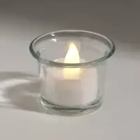 Подсвечник стекло на 1 свечу "Стаканчик" прозрачный 6.2х4,6х6,2 см
