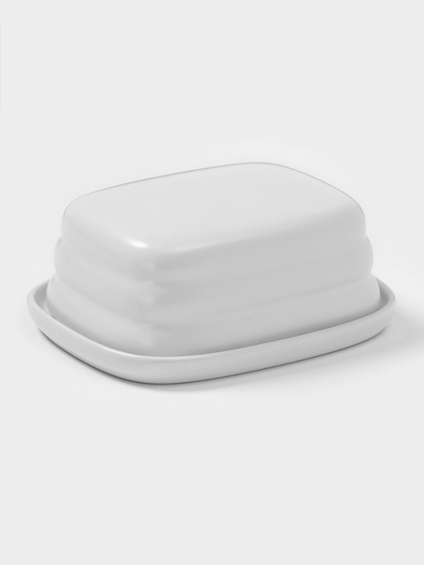 Маслёнка Доляна &laquo;Зефир&raquo;, 16&times;13,5&times;5 см, керамика, белая