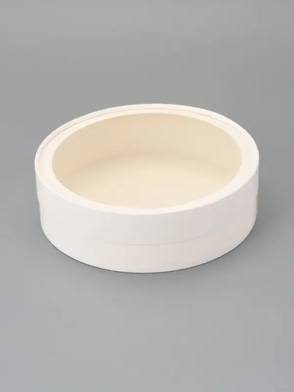 Коробка подарочная круглая с окном, завальцованная, белая, 20&times;6 см