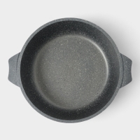 Жаровня Мечта &laquo;Гранит&raquo;, 3 л, d=26 см, h=8 см, антипригарное покрытие, стеклянная крышка, серая