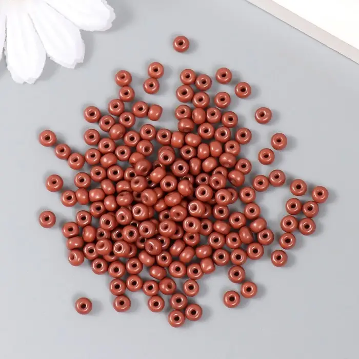 Бисер стекло 6/0 "Коричневая медь" 15 гр