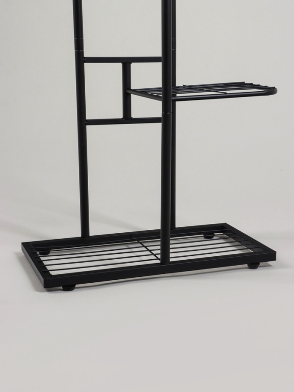 Подставка для цветов Greengo, 3 полки, 43 &times; 22 &times; 57 см, напольная, металл, чёрная