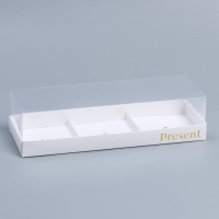 Коробка кондитерская для муссовых пирожных &laquo;Звёзды&raquo;, 27 х 8.6 х 6.5 см