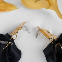 Серьги ассорти &laquo;Ветер&raquo; мятые треугольники, цвет чёрно-золотой