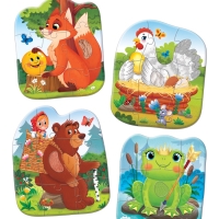 Макси пазлы с тактильными вставками "Любимые сказки"