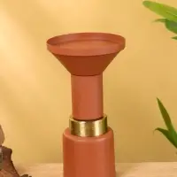 Подсвечник на 1 свечу текстурный &laquo;Терракотовый&raquo;, 10.5&times;10.5&times;19.5 см