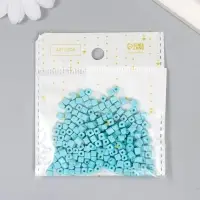 Бисер кубический стекло 4х4 мм "Яркость. Голубой" набор 20 гр