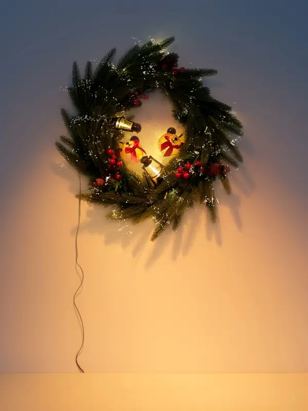 Венок фиброоптический &laquo;Новогодний&raquo;, d=50 см, 8 режимов