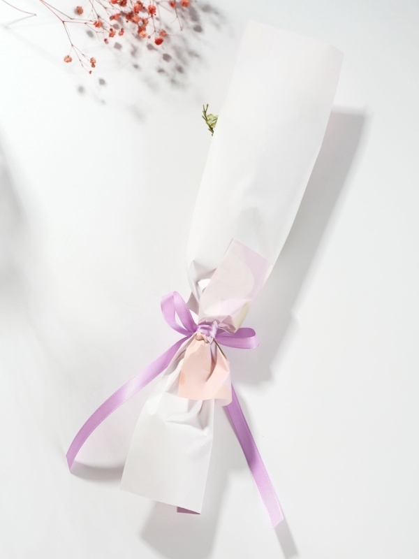 Букет из мыльных лепестков "Тюльпан с орхидеей" сиреневый 8,5х7,4х38,6 см