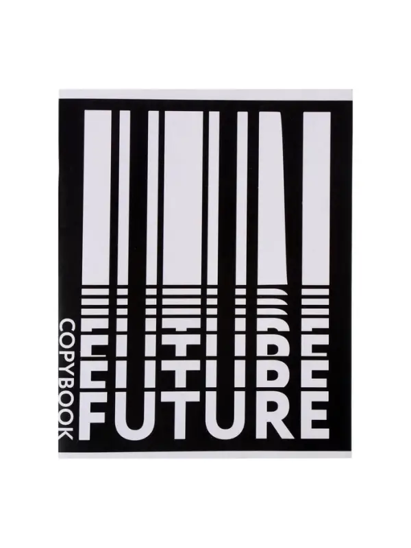 Тетрадь 48 листов в клетку, Calligrata Black and white, обложка мелованная бумага, серые листы, МИКС