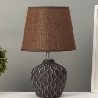 Настольная лампа "Кудри" 1х40Вт Е14 кофе/белый 19,5х19,5х31см