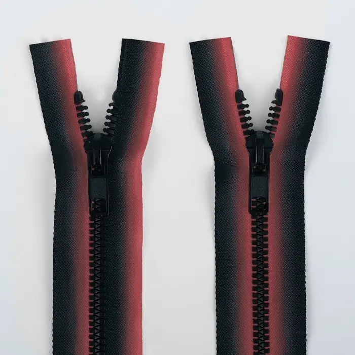 Молния &laquo;Трактор&raquo;, №5, разъёмная, замок автомат, 90 см, красная, чёрная