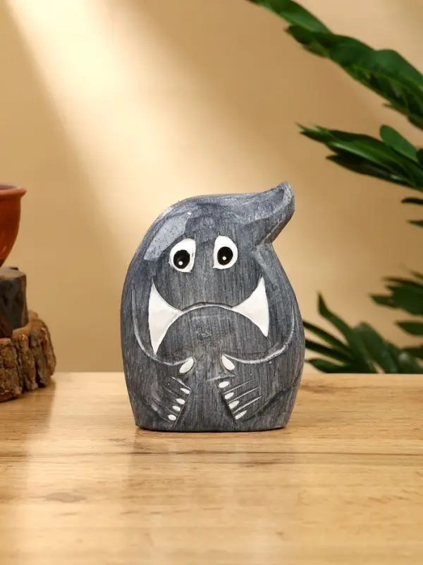 Набор сувенирный "Привидения" дерево H 12, 9, 7 см, цв. серый