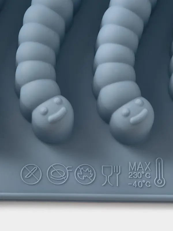 Форма для мармелада "Червячки" 20x10x1,5 см