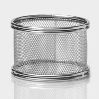 Корзинка для картофеля фри Доляна &laquo;Лонгфилд&raquo;, d=9 см, h=6 см, цвет серебристый