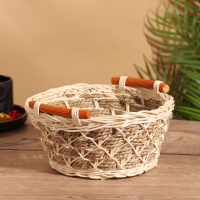 Корзина плетеная 23x22x11 см, ротанг