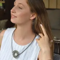 Браслет металл &laquo;Обруч&raquo; трансформируется в кулон, цвет серебро