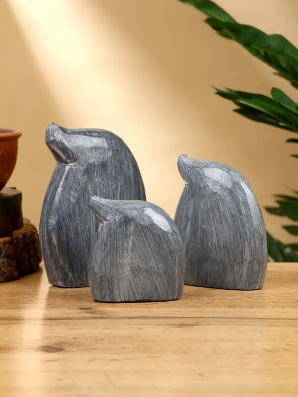 Набор сувенирный "Привидения" дерево H 12, 9, 7 см, цв. серый