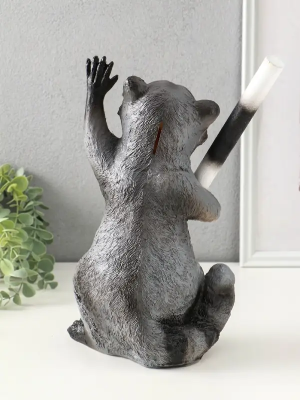 Копилка "Енот ГАИ" 30х18х16 см, серый