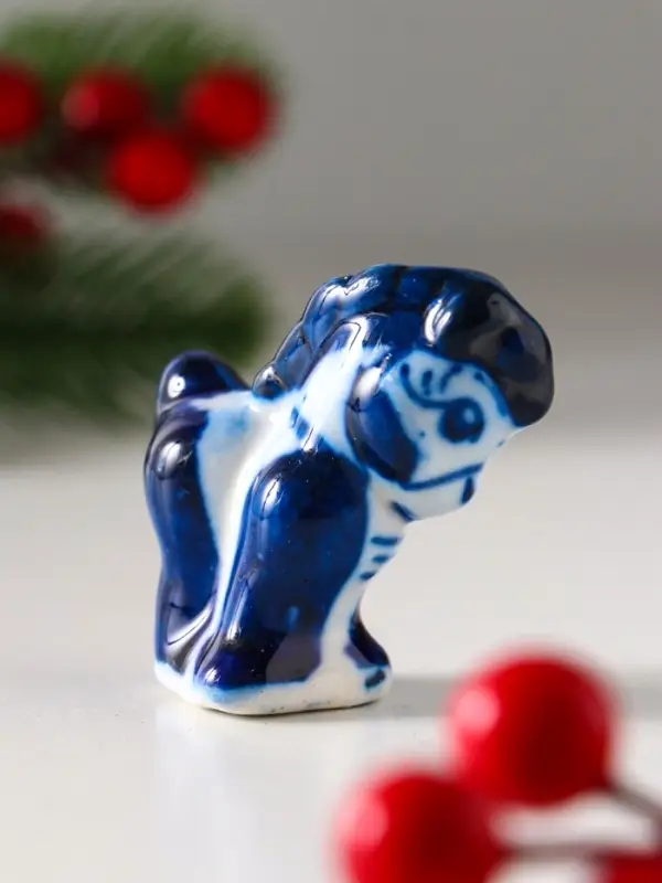 Сувенир "Коняшка", 5х5 см, гжель