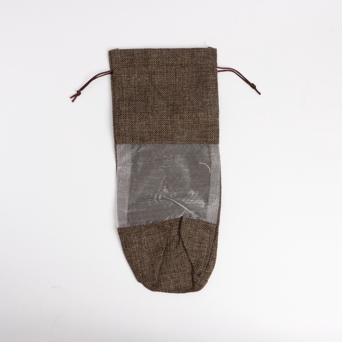 Льняной мешочек для хранения украшений, подарков, трав, 15 х 30 см, набор из 3 штук