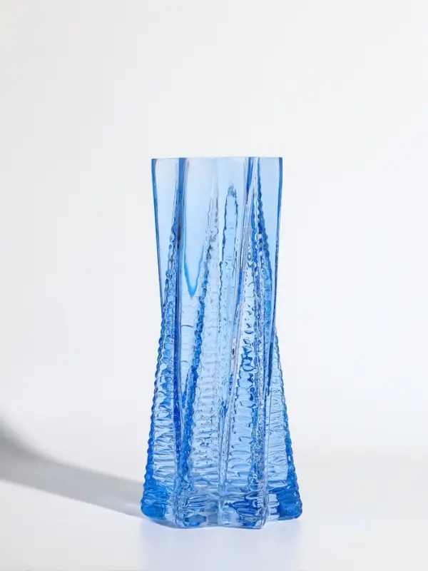 Ваза стекло настольная "Флоранс" 25х11х9 см, голубой