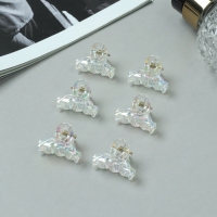 Краб для волос "Аванти" (набор 6 шт) петельки, 2,5 см, прозрачный