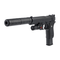 Пистолет "Пневматический чемпион" с лазером, глушителем и увеличенной обоймой