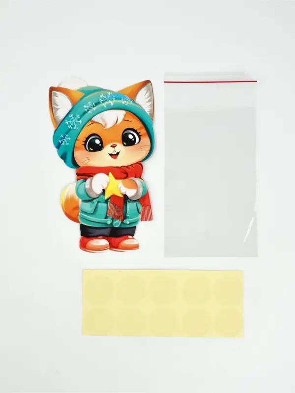 Пакетик под сладости &laquo;Зимний котик&raquo;