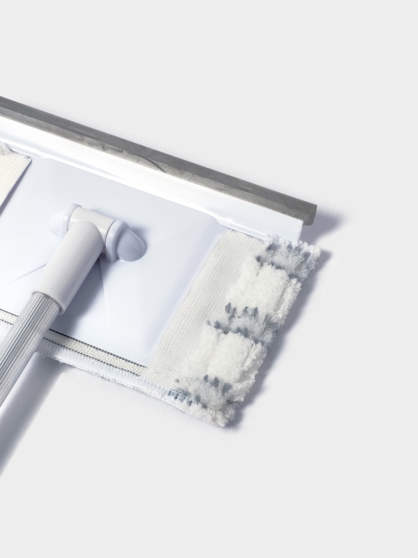 Щётка для окон Raccoon, телескопическая алюминиевая ручка 59(103) см, водосгон 20,5 см, насадка из микрофибры 20,5&times;12 см