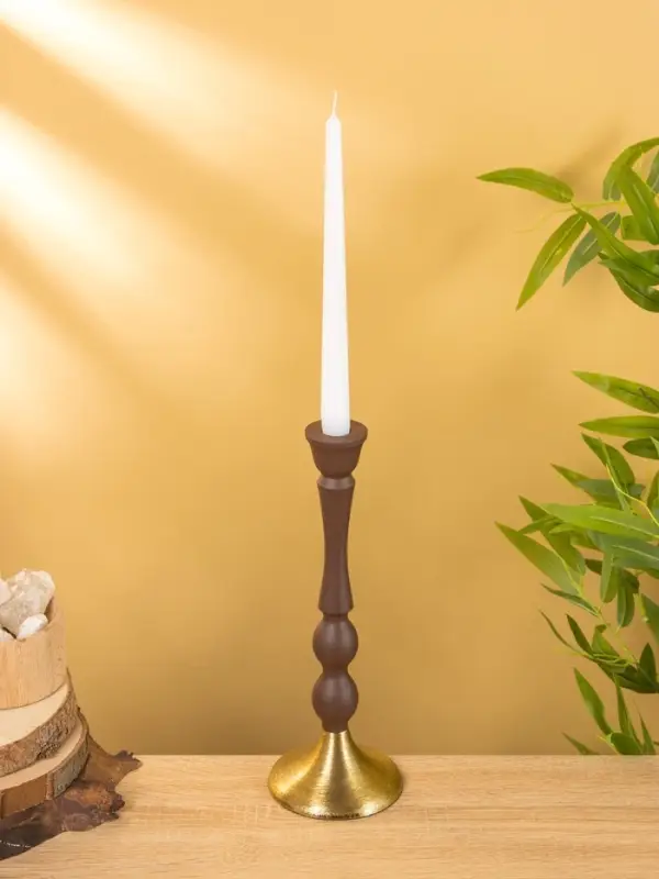 Подсвечник на 1 свечу "Шоколад" 10,5х10,5х30 см