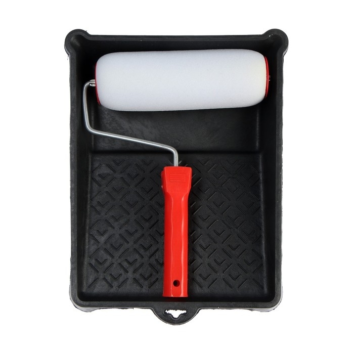 Набор малярный ЛОМ, валик поролон, 180 мм, ванночка 250 х 320 мм