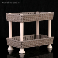 Этажерка настольная 2 яруса &laquo;Плетение&raquo;, 24&times;15&times;20 см, цвет МИКС