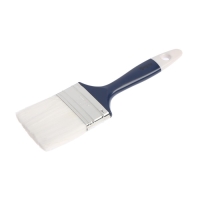 Кисть плоская ТУНДРА, искусственная щетина, пластиковая рукоятка, 2.5", 63 мм