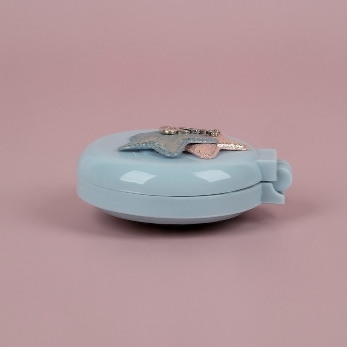 Расчёска массажная &laquo;Плюшевые милости&raquo;, складная, с зеркалом, d = 7,5 см, рисунок МИКС