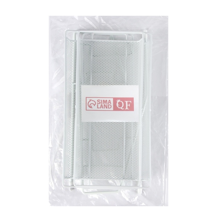 Органайзер для хранения косметических средств/принадлежностей, двухуровневый, 31 &times; 32 &times; 16.5 см, цвет белый