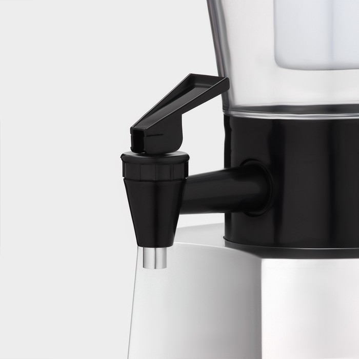 Башня пивная &laquo;Металлик&raquo;, 3 л, колба с подсветкой, 2 батарейки, цвет серебристый