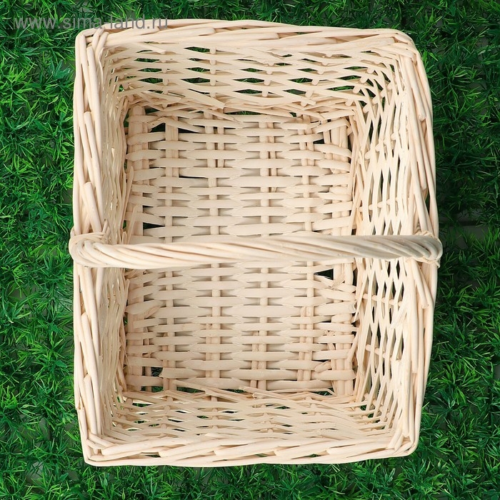 Корзина плетеная, ива, 27&times;22&times; h14(27) см,