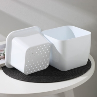 Кашпо для цветов со вставкой &laquo;Глянец&raquo;, 2,4 л (1,6 л), цвет белый