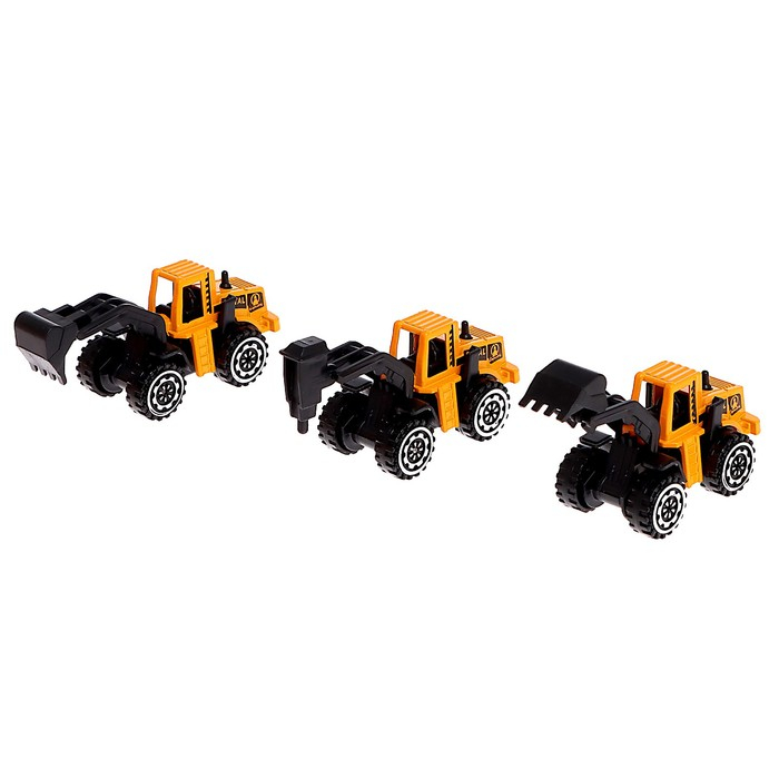 Парковка &laquo;Стройплощадка&raquo;, с 3 металлическими машинами