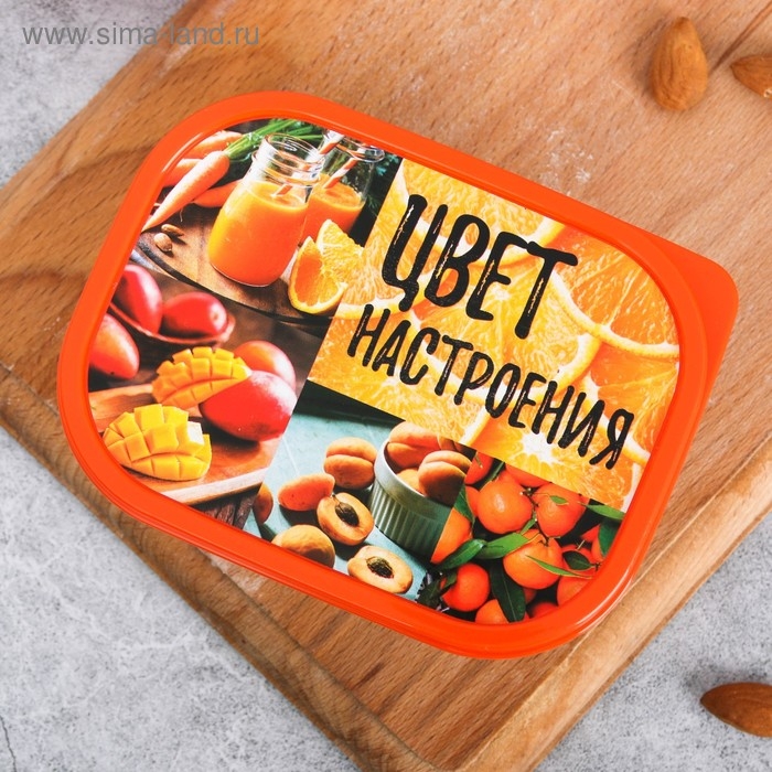 Ланч-бокс &laquo;Цвет настроения оранжевый&raquo;, 0.5 л