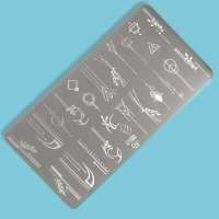 Пластина для стемпинга металлическая &laquo;Линии и узоры&raquo;, 12 &times; 6 см