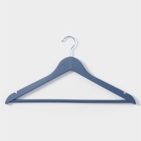 Плечики - вешалки для одежды LaDо́m Brillant, 44,5&times;23&times;1,2 см, 3 шт, деревянные, широкие плечики, цвет синий