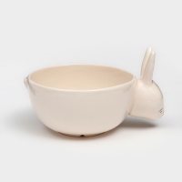 Тарелка глубокая &laquo;Зайчик&raquo;, бежевая, керамика, d=18 см, 1,6 л, Иран